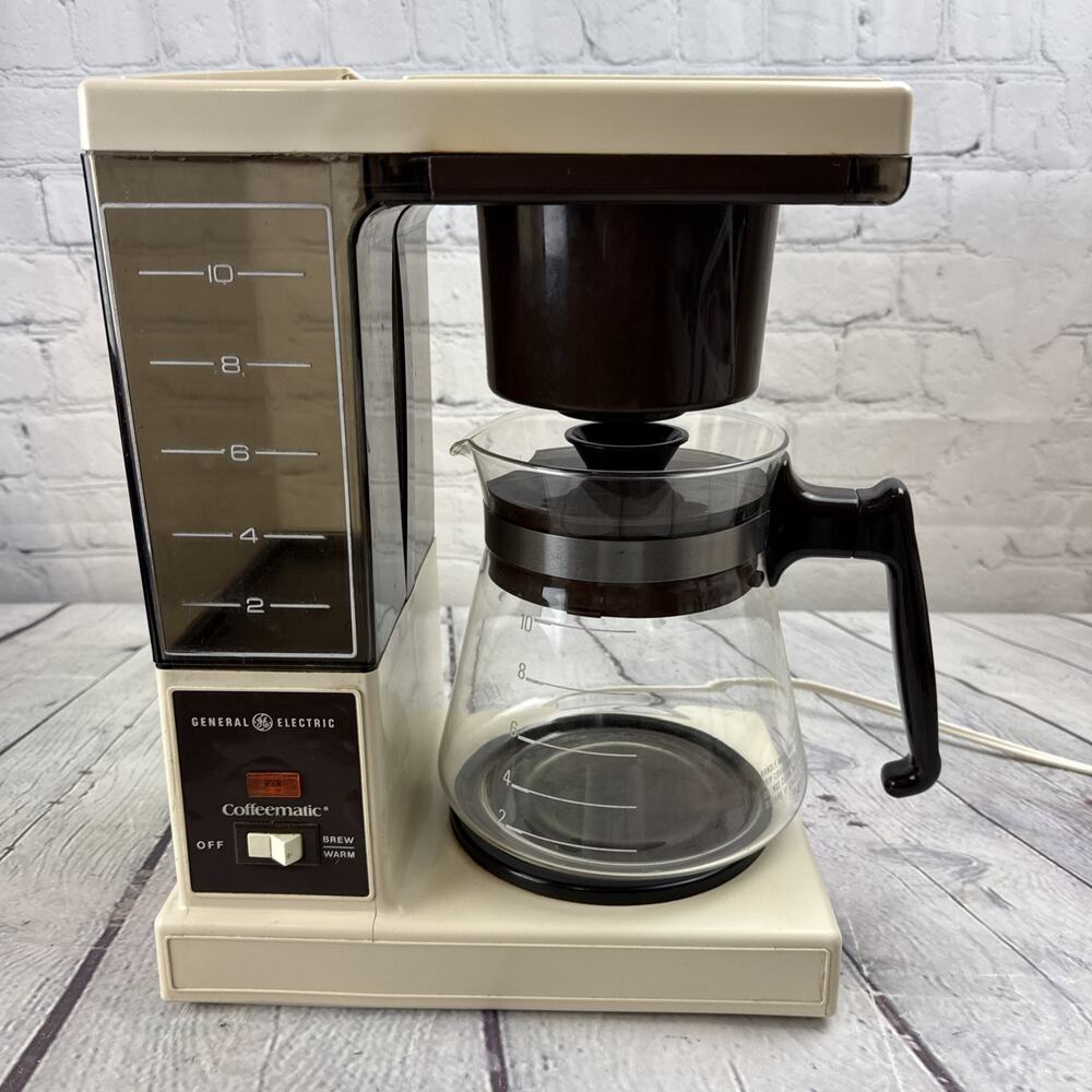 Tested GE Coffeematic 10 cup coffee maker w/ Original carafe works vintage